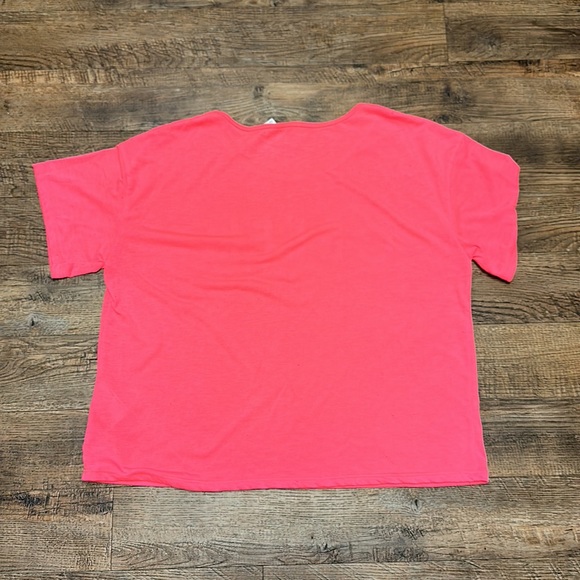 H&M | Divided Hot Pink Neon Word Graphic ‘Celfie’ Crop Top Tee L - Picture 5 of 7